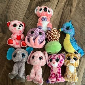 9 beanie boo big eyes TY